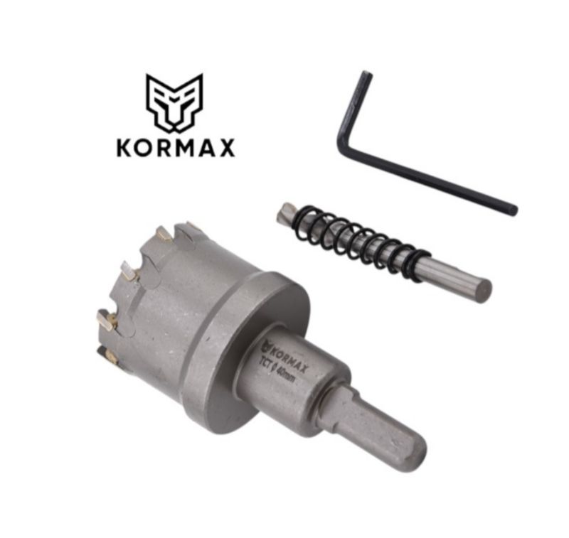 Otwornica do metalu Kormax 40mm x 25mm wiertło koronowe z węglikiem TCT krótkie (TCTJK40) - 1 szt.