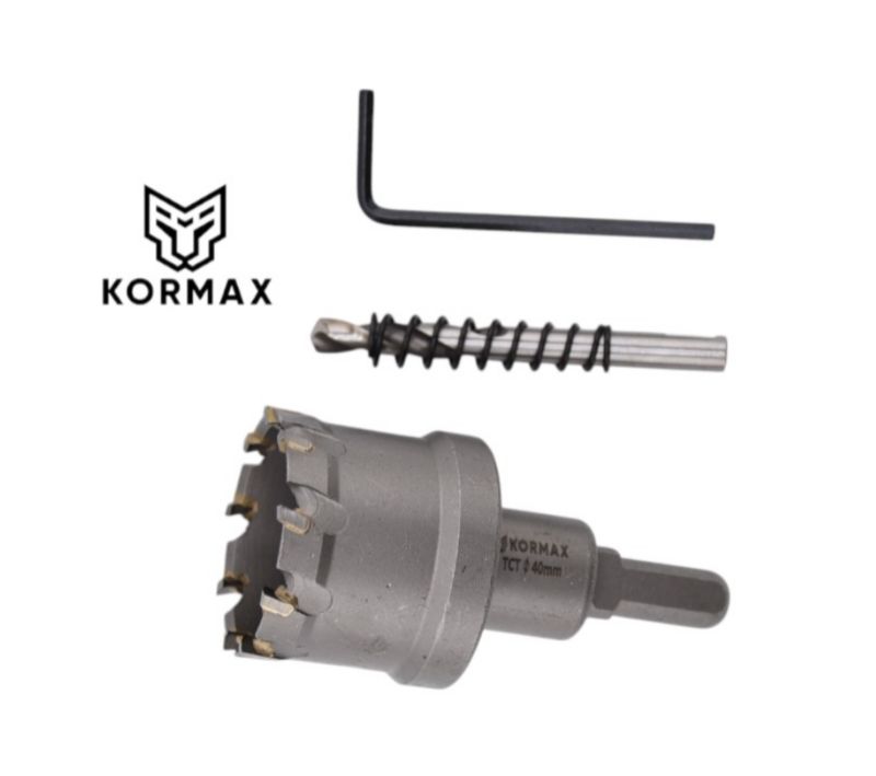 Otwornica do metalu Kormax 40mm x 25mm wiertło koronowe z węglikiem TCT krótkie (TCTJK40) - 1 szt.