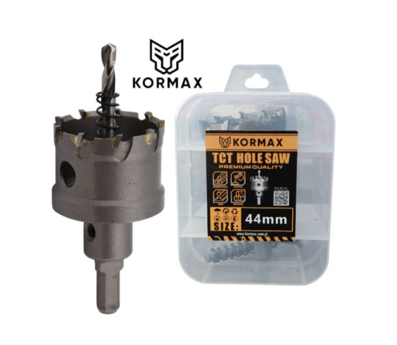 Otwornica do metalu Kormax 44mm x 25mm wiertło koronowe z węglikiem TCT krótkie (TCTJK44) - 1 szt.