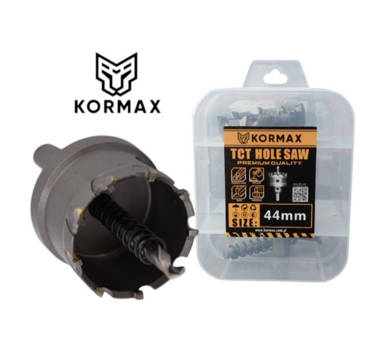 Otwornica do metalu Kormax 44mm x 25mm wiertło koronowe z węglikiem TCT krótkie (TCTJK44) - 1 szt.