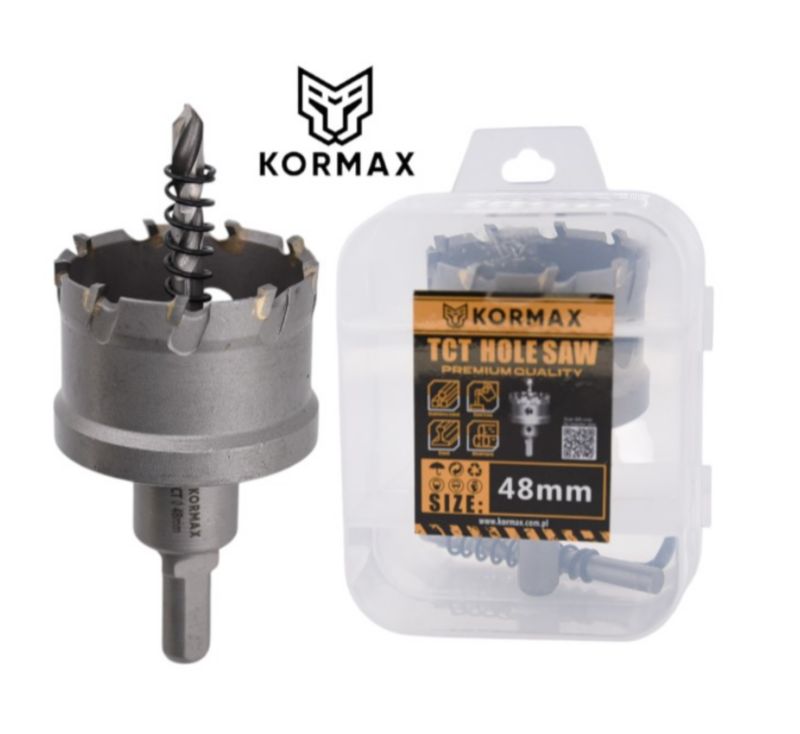 Otwornica do metalu Kormax 48mm x 25mm wiertło koronowe z węglikiem TCT krótkie (TCTJK48) - 1 szt.