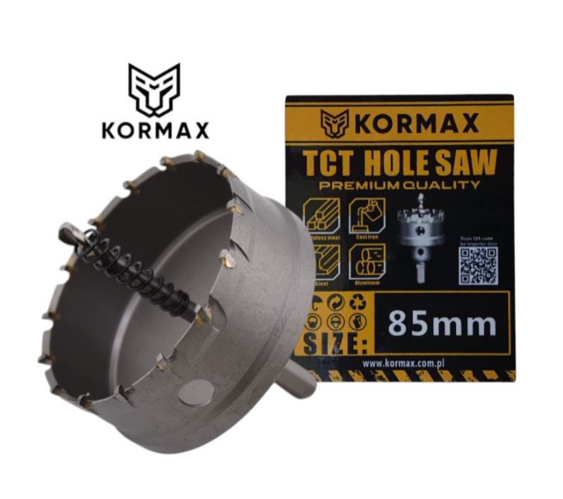 Otwornica do metalu Kormax 85mm x 25mm wiertło koronowe z węglikiem TCT krótkie (TCTJK85) - 1 szt.