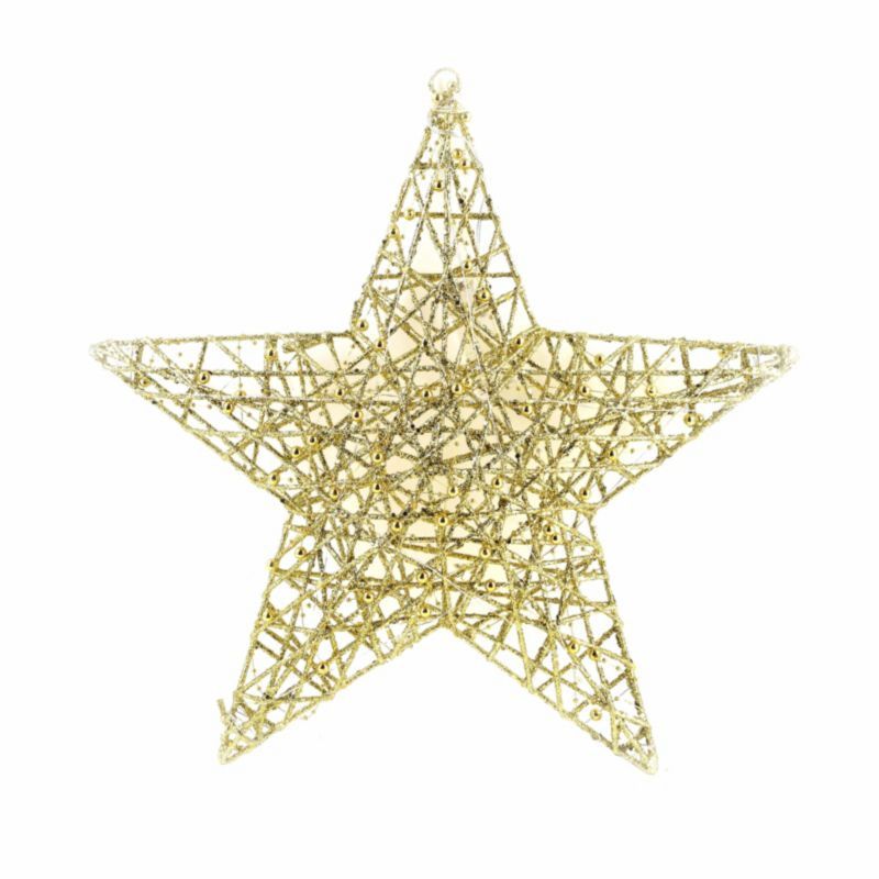 Ozdoba świąteczna SANTA LILA gwiazda LED złota 45 cm 1 szt.