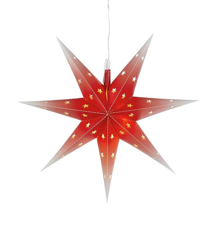 Ozdoba wisząca świetlna LED 1,5W Gwiazda czerwona 2D 45cm NICOLAS 704952 Markslojd 1 szt.