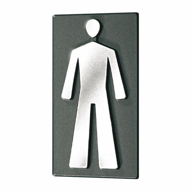 Oznaczenie WC męskie 4,7 x 8,5 cm grafit