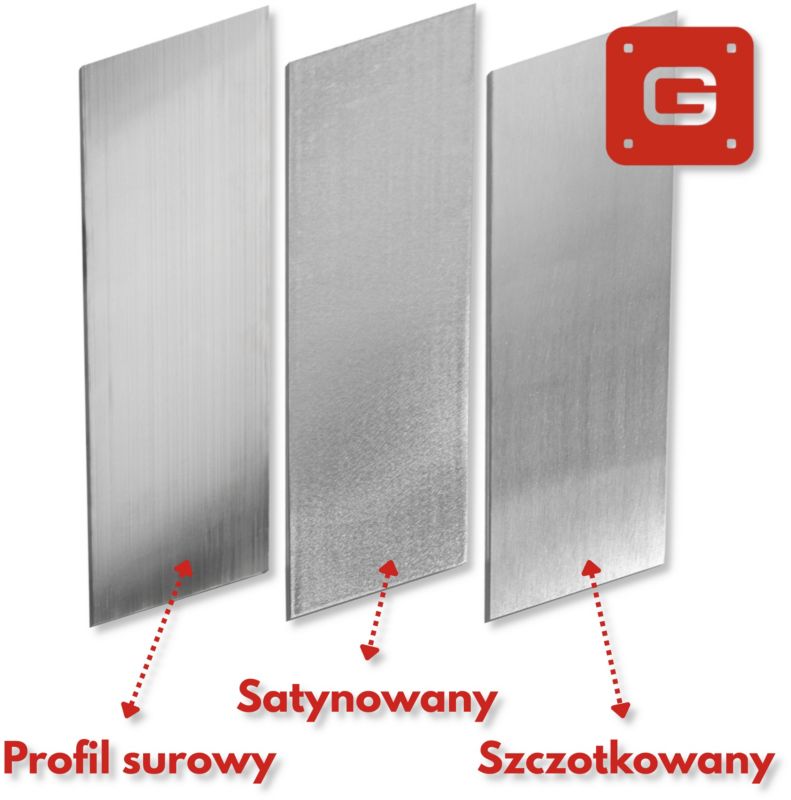 Płaskownik Aluminiowy SZCZOTKOWANY GAL-INDUSTRIAL 80x5mm 190cm Profil Aluminium NA WYMIAR 1 szt.