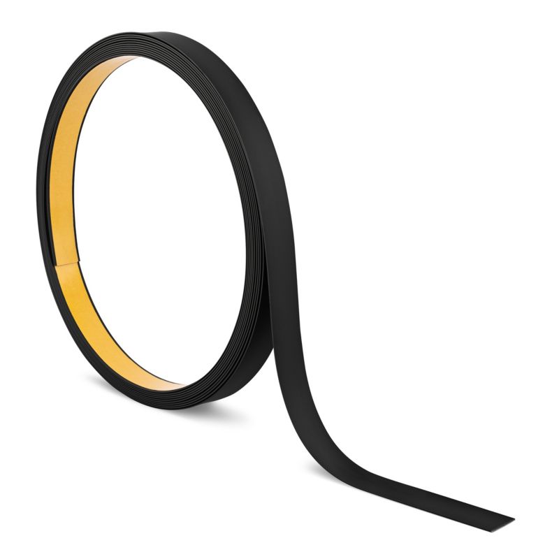 Płaskownik twardy 20mm PCV QUEST, listwa dekoracyjna samoprzylepna - 10 m, czarny, 1 szt.