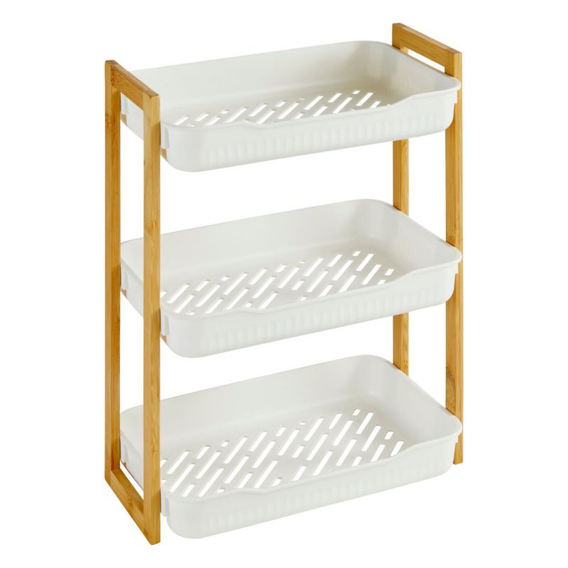 Półka łazienkowa 3-poziomowa Natureo 5Five Simply Smart biała 45 x 20,5 cm 1 szt.
