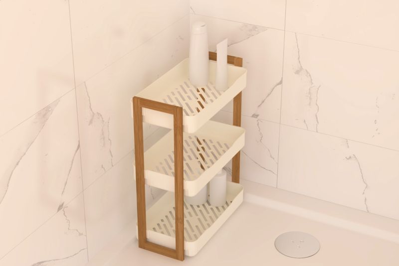 Półka łazienkowa 3-poziomowa Natureo 5Five Simply Smart biała 45 x 20,5 cm 1 szt.