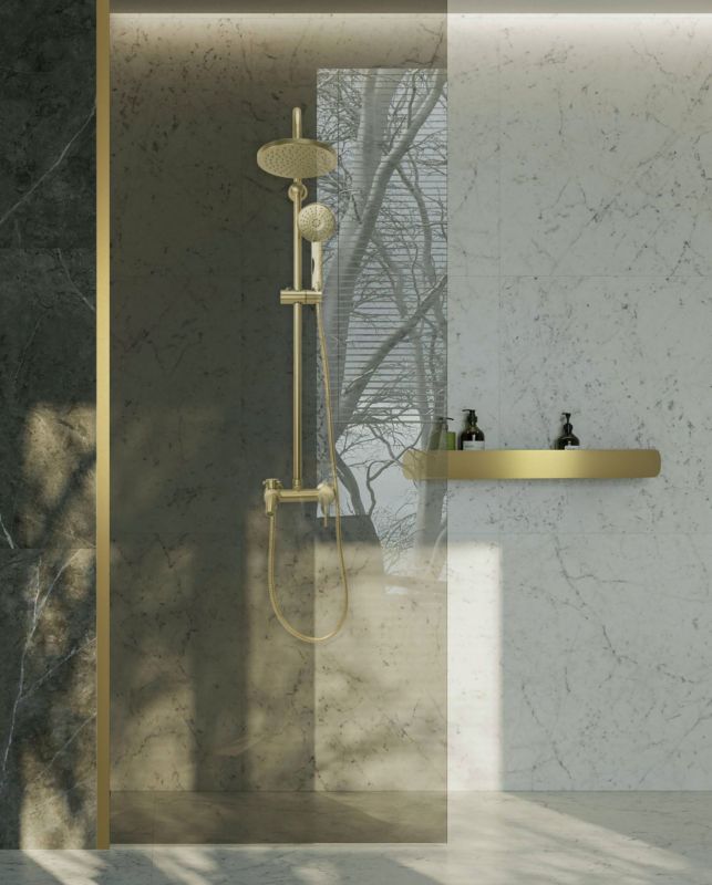 Półka Łazienkowa Prysznicowa Rea Sf03-600-Bg Złoty Szczotkowany 60X9X5Cm 1Szt
