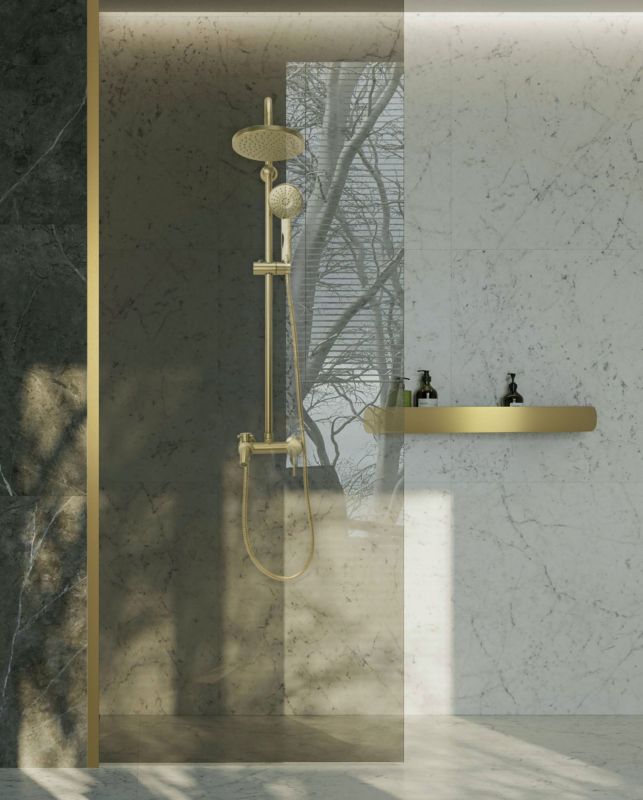Półka Łazienkowa Prysznicowa Rea Sf03-600-Bg Złoty Szczotkowany 60X9X5Cm 1Szt