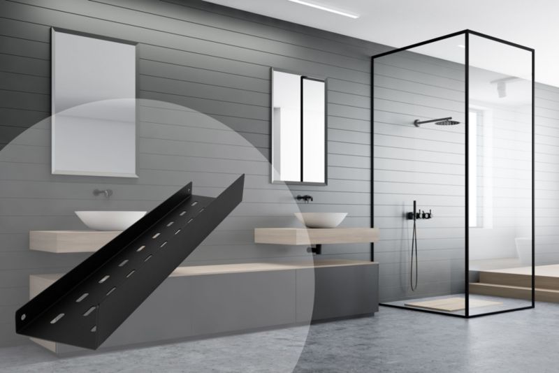 Półka Łazienkowa Prysznicowa Rea Sf04-600-B Czarny 60X9X5Cm 1Szt