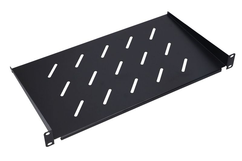 Półka Extralink 1U 250mm Czarna 19", do szaf wiszących