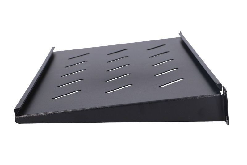 Półka Extralink 1U 250mm Czarna 19", do szaf wiszących
