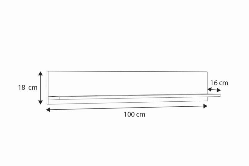 Półka Kobi  Shelf 100 cm dąb craft złoty 1 szt.