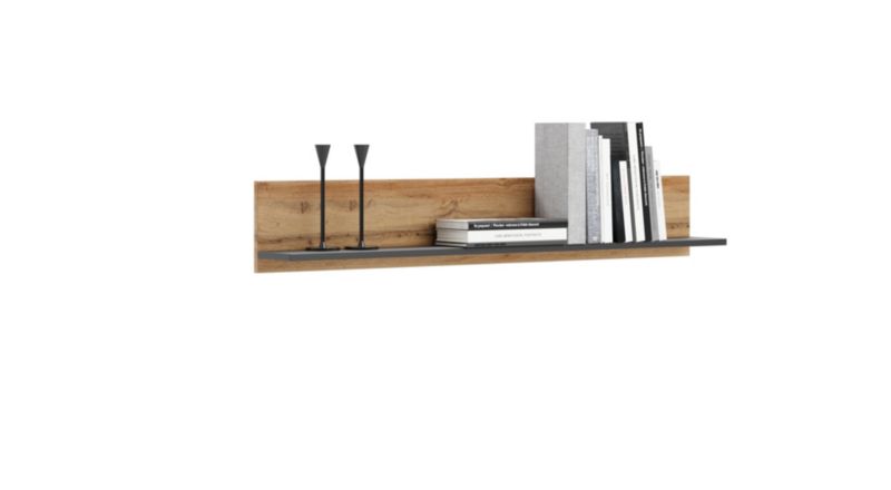 Półka Kobi  Shelf 100 cm dąb craft złoty czarny 1 szt.