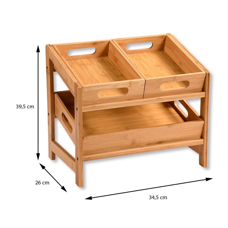 Półka kuchenna bambusowa Kesper brąz h40x35 cm 1 szt.
