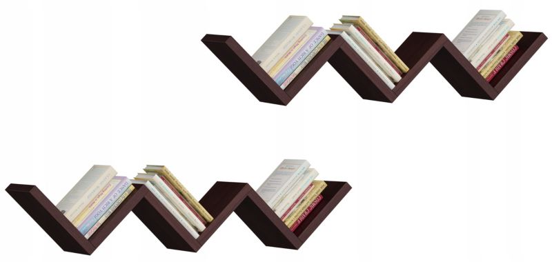 Półka Matkam wisząca ORTO regał Per wenge 2 szt.