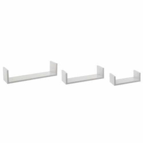Półki 5FIVE SIMPLY SMART zestaw 3 półek Edge ścienne białe MDF nowoczesne 42 cm 1 kpl.
