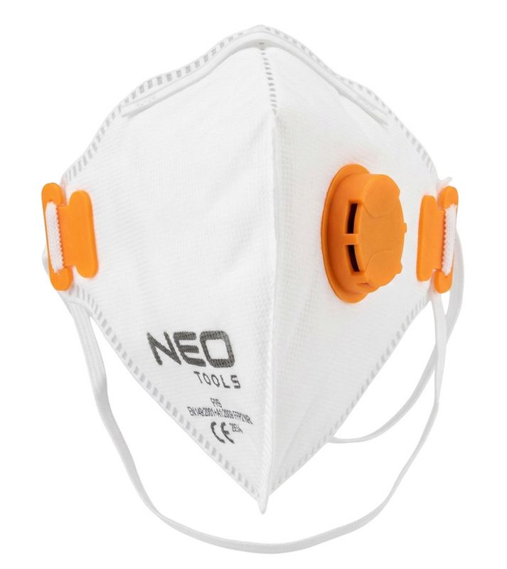 Półmaska Neo Tools składana FFP2, z zaworem, 3 szt.