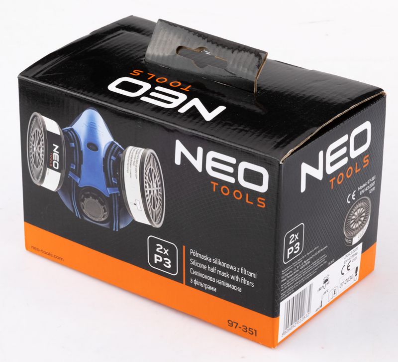 Półmaska silikonowa NEO TOOLS z dwoma filtrami P3 1 kpl