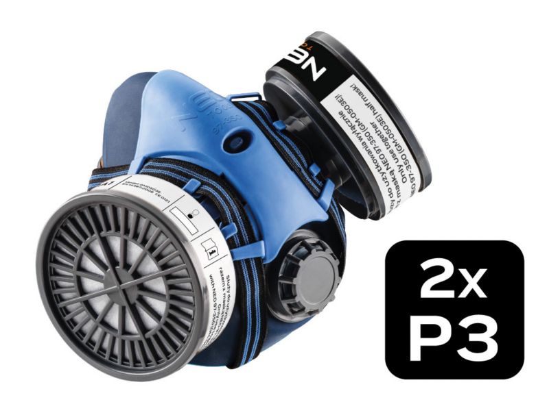 Półmaska silikonowa NEO TOOLS z dwoma filtrami P3 1 kpl