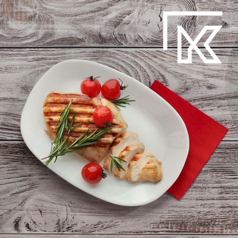 Półmisek KADAX Talerz Owalny Biały 22x16cm Patera Szklana Do Serwowania 2 szt.