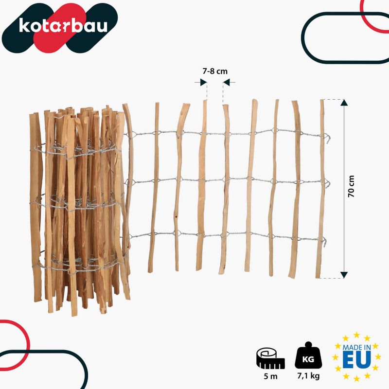 Płotek leszczynowy KOTARBAU 70 cm 1 szt.