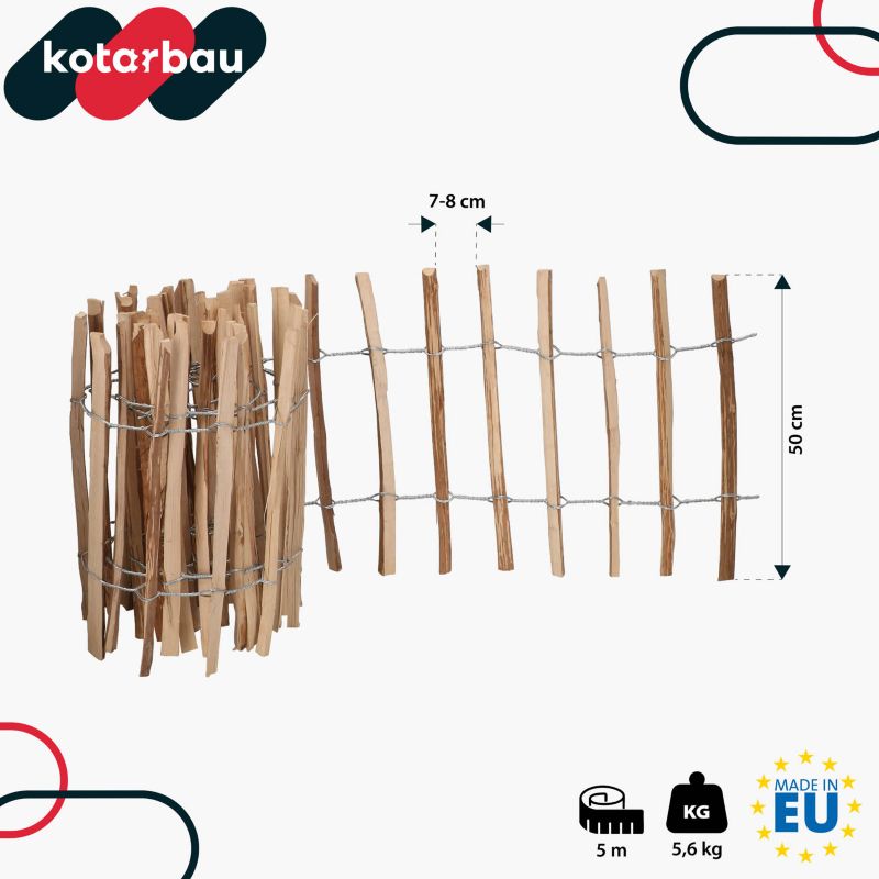 Płotek leszczynowy KOTARBAU ogrodzenie 50 cm 1 szt.