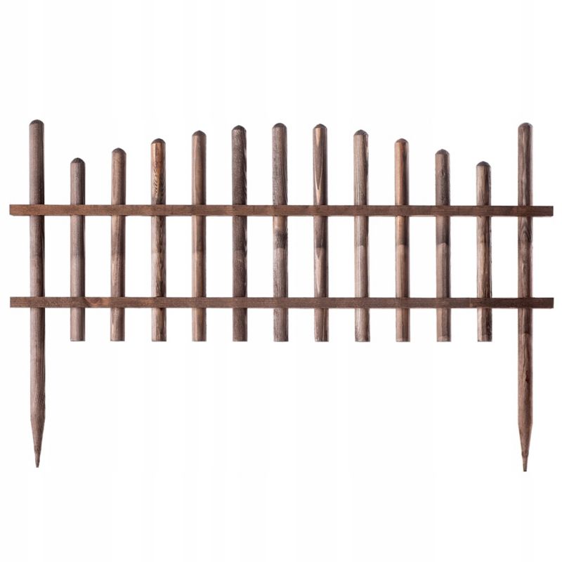 Płotek Ogrodowy KADAX Drewniany Palisada Obrzeże Ogrodowe 85x35cm Drewno Sosnowe 1 szt.