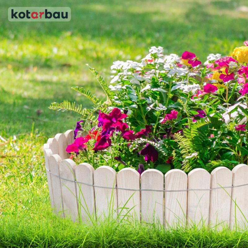 Płotek ogrodowy KOTARBAU drewniany wbijany biały 200x10 cm 1 szt.