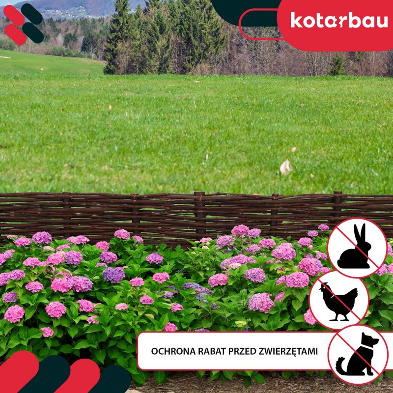 Płotek ogrodowy KOTARBAU wiklinowy 100x10 cm 10 szt.