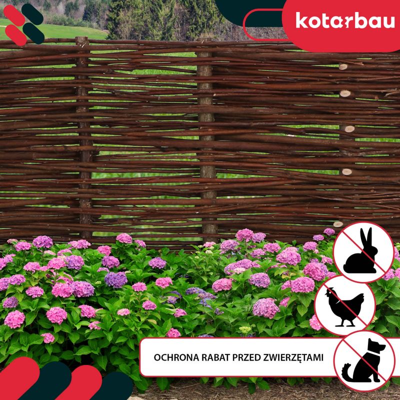 Płotek ogrodowy KOTARBAU wiklinowy 100x30 cm 10 szt.