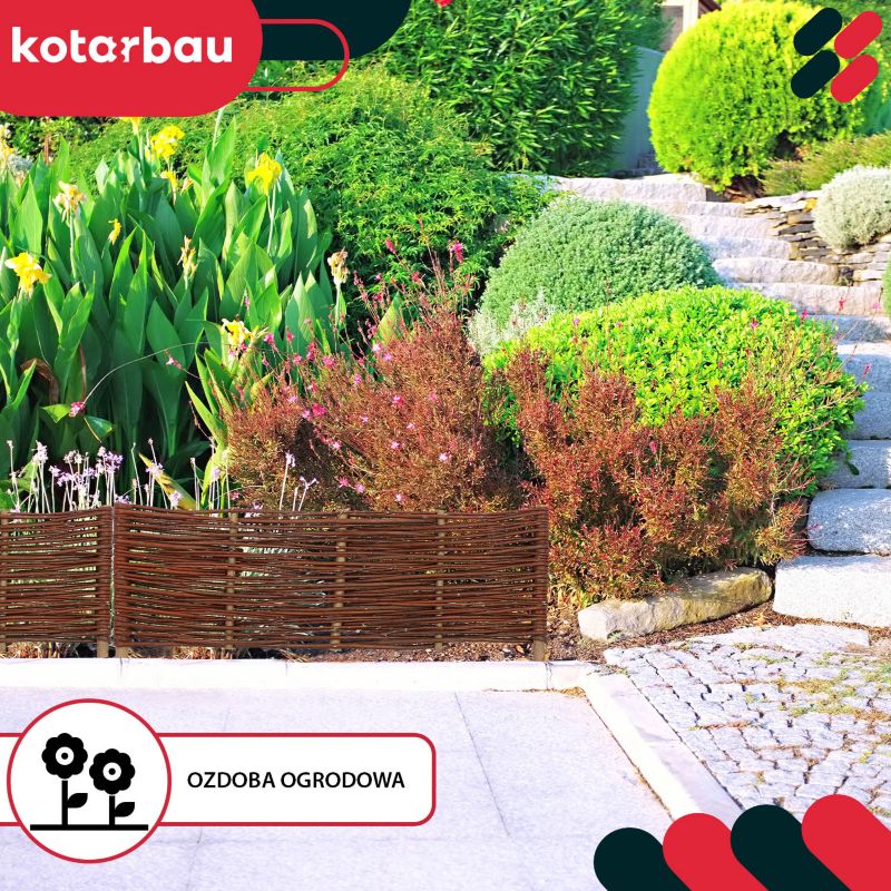 Płotek ogrodowy KOTARBAU wiklinowy 60x20 cm 10 szt.