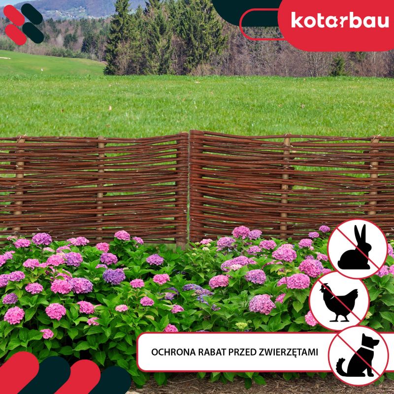 Płotek ogrodowy KOTARBAU wiklinowy 60x20 cm 10 szt.