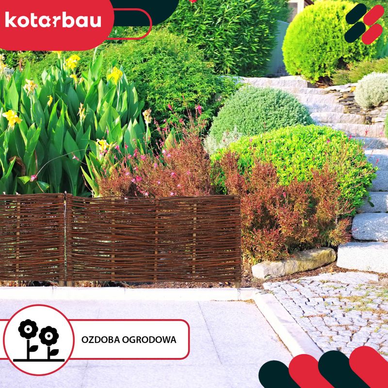 Płotek ogrodowy KOTARBAU wiklinowy 60x30 cm 5 szt.