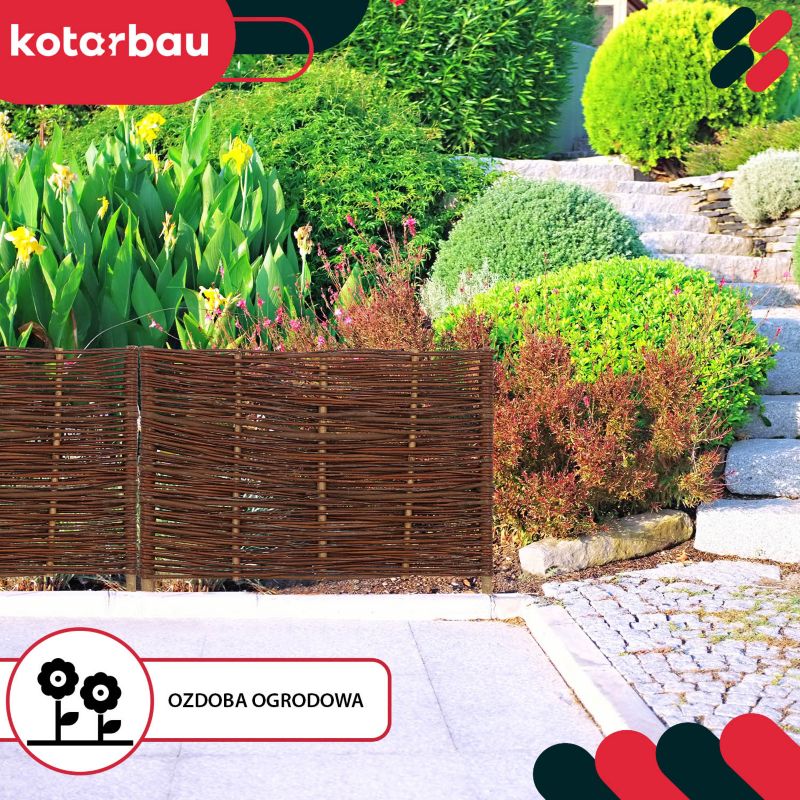 Płotek ogrodowy KOTARBAU wiklinowy 60x40 cm 5 szt.