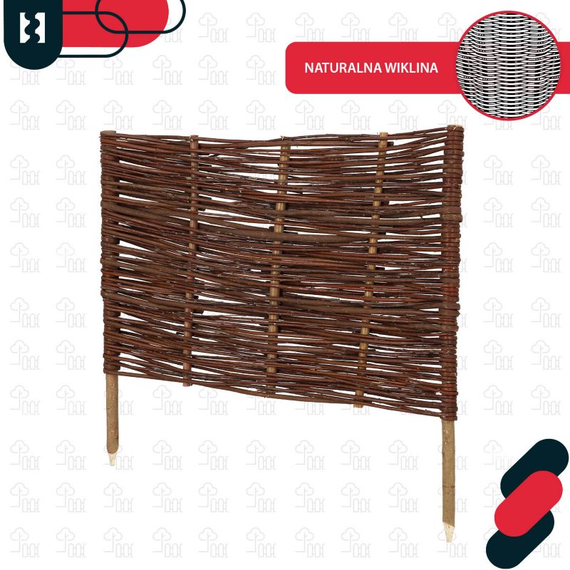 Płotek ogrodowy KOTARBAU wiklinowy 60x40 cm 5 szt.