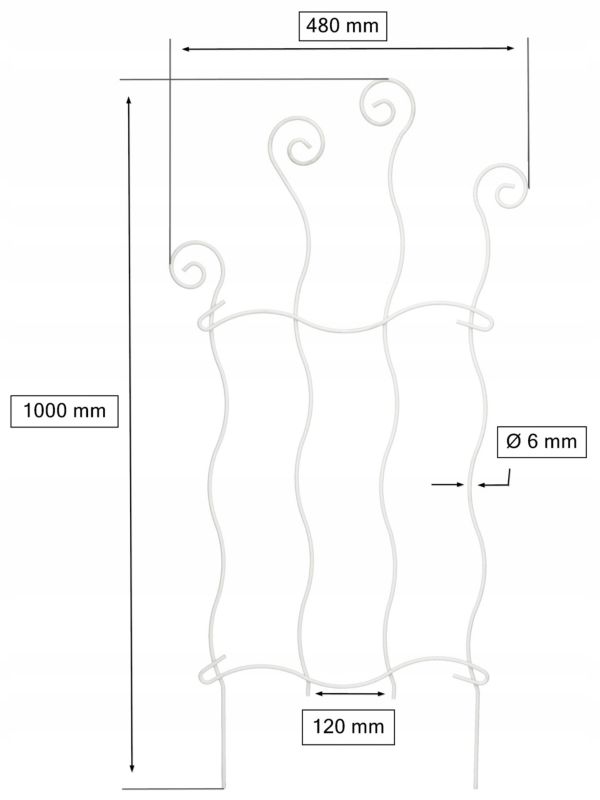 Płotek palisada KOTARBAU białe 48 cm 1 szt.