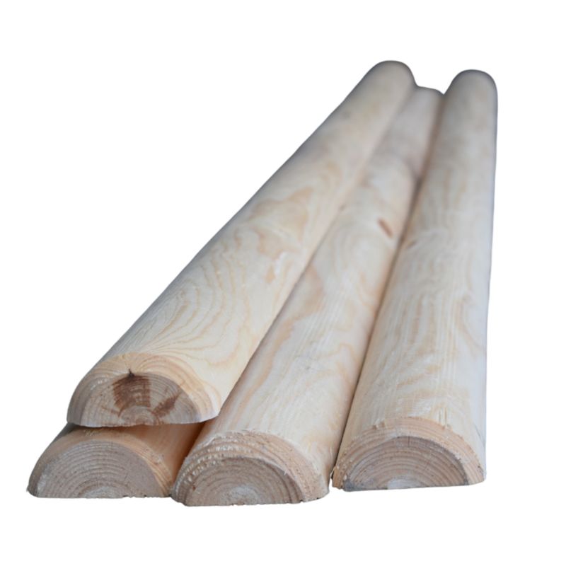 Półpalisada Drewniana Timbermik 200 cm Drewno Sosnowe Połówka 8 cm 4 szt.