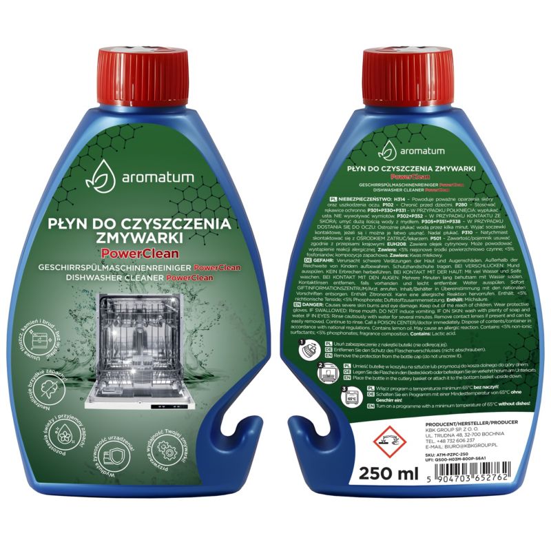 Płyn do czyszczenia zmywarki, Aromatum, w płynie, 2x 250ml, 2szt