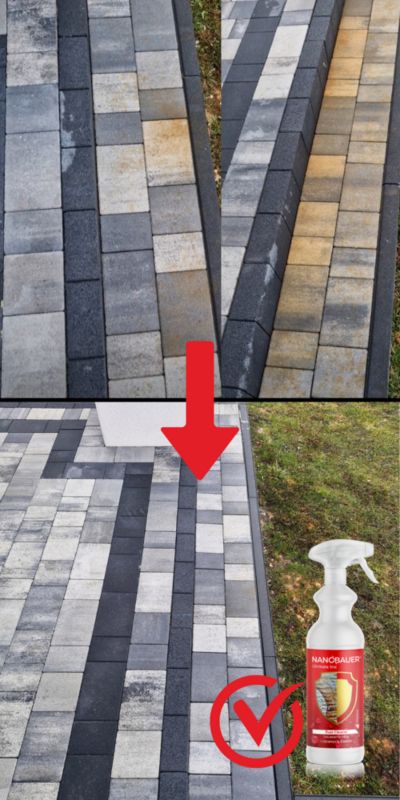 Płyn NANOBAUER 1L do usuwania plam rdzy z betonu kostki brukowej 1szt