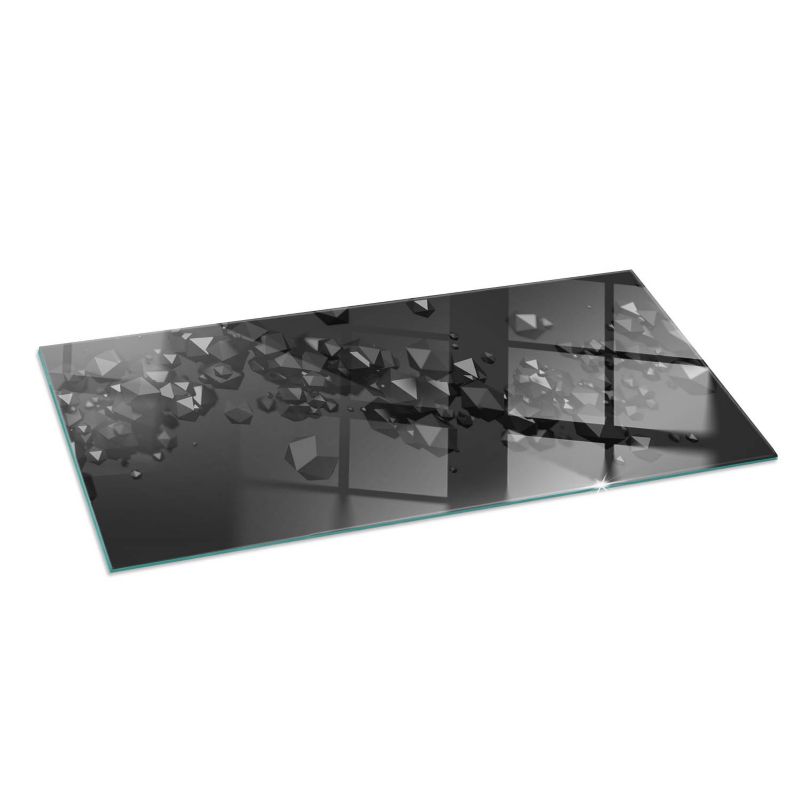 Płyta Szklana Tulup 125x50 cm Szyba Ochronna z Nadrukiem Abstrakcyjna chmura brył 1 szt.
