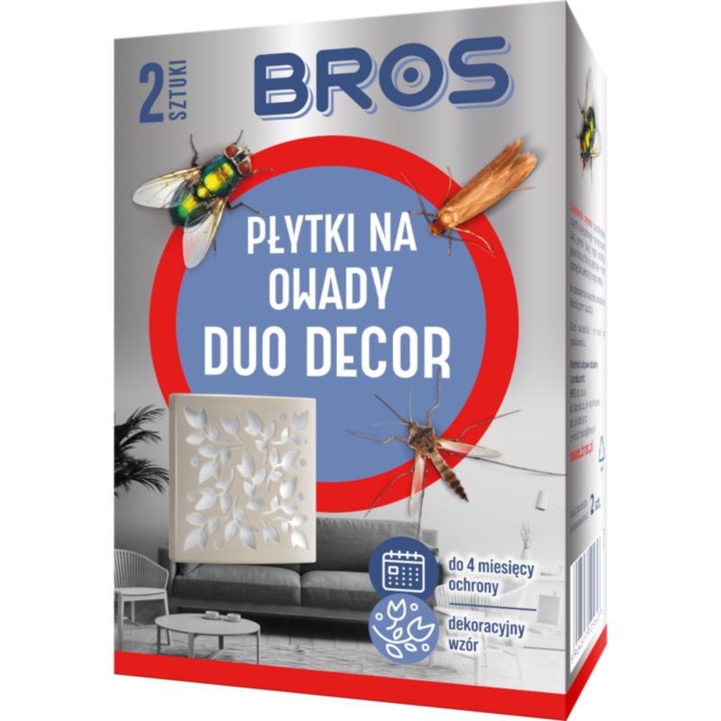 Płytki Owadobójcze Bros Duo Decor Na Owady 2 Szt.