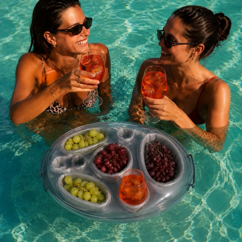 Pływający stolik do basenu COIL jacuzzi dmuchany barek na napoje drinki przekąski 1 szt