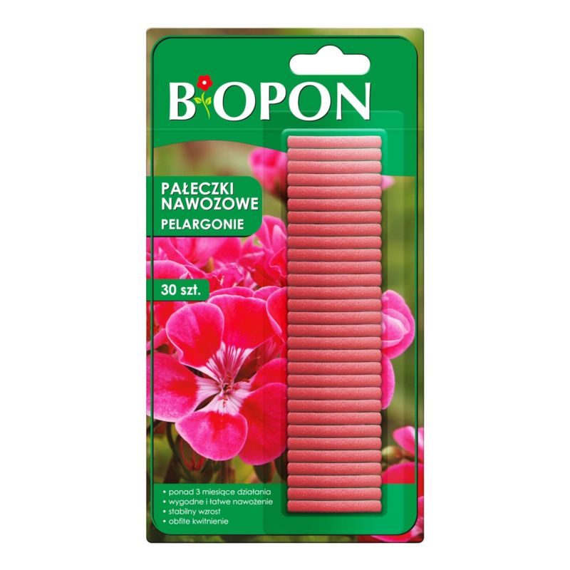 Pałeczki Nawozowe Biopon Do Pelargonii 30 Szt. 1 Szt.