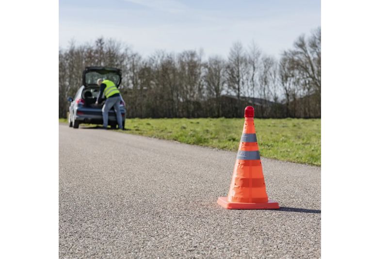 Pachołek drogowy z oświetleniem LED ProPlus składany pachołek ostrzegawczy 1 szt.