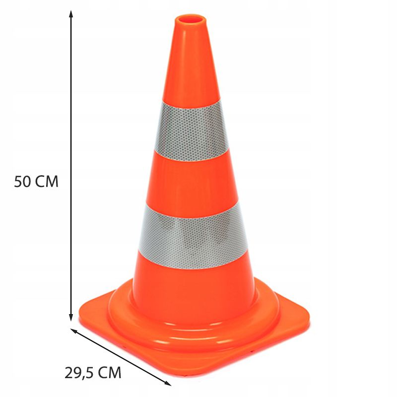 Pachołek Rebiko drogowy słupek ostrzegawczy odblaskowy miękki ciężki pcv 50 cm 1 szt