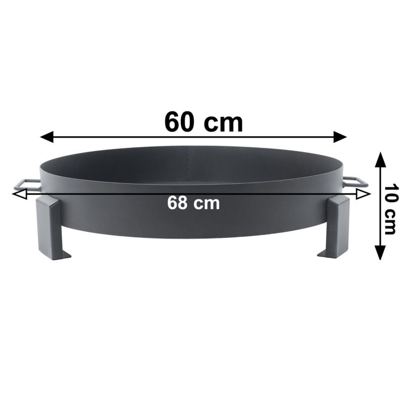 Palenisko ogrodowe Bauerkraft 60 cm z uchwytami 1 szt.