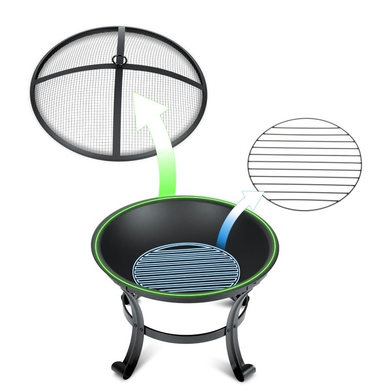 Palenisko ogrodowe Berdsen BD-880 na ognisko grill 60 cm z uchwytami 1 szt.